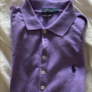 LAUREN WOMAN Stretch Piqué Polo Shirt